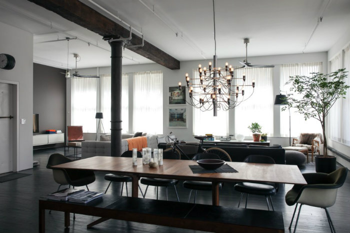 How to use industrial style in a spacious loft