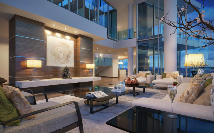 Luxury and Romantic Living Room