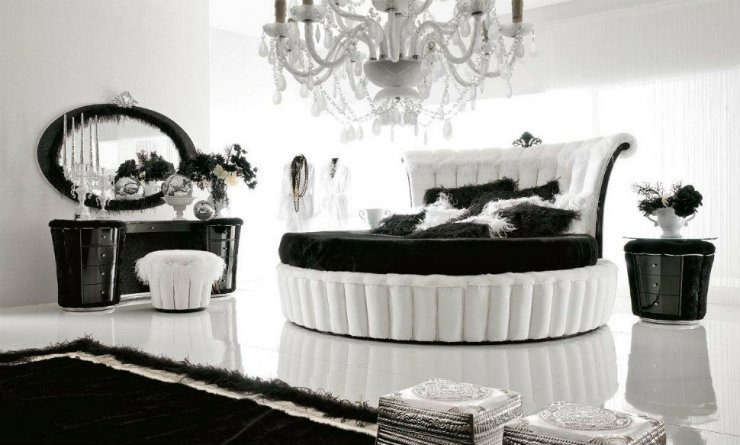 black and white bedrooms